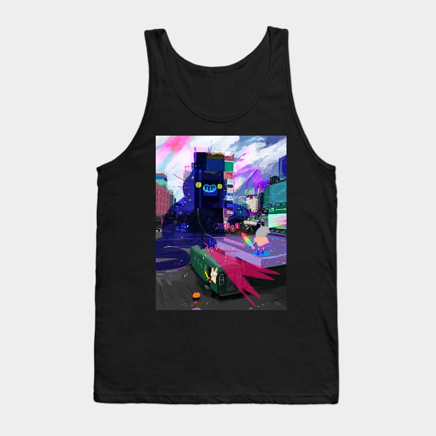 Bad News Cat. Tank Top by kurilord